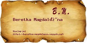 Beretka Magdaléna névjegykártya